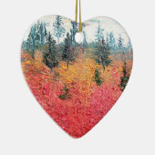 Huckleberry en Pine Keramisch Ornament (Rechts)