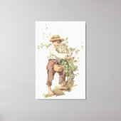 Huckleberry Finn die Berries schoppen Lithograaf Canvas Afdruk (Voorkant)