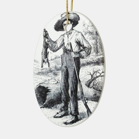 Huckleberry Finn Keramisch Ornament (Links)