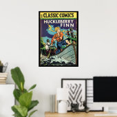 Huckleberry Finn Mark Twain Comic Book Hoesje Poster (Thuiskantoor)