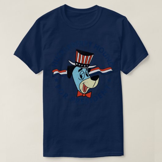 Huckleberry hond voor president t-shirt (Design voorkant)