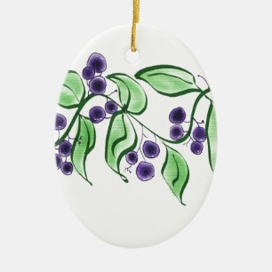 Huckleberry tak keramisch ornament