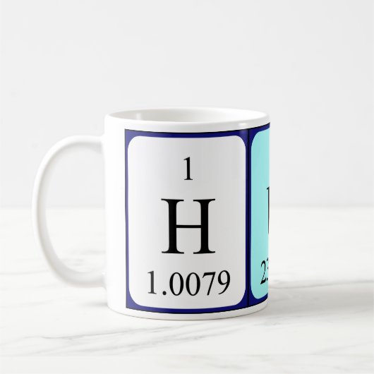 Hud periodieke lijstnaam mok (Links)