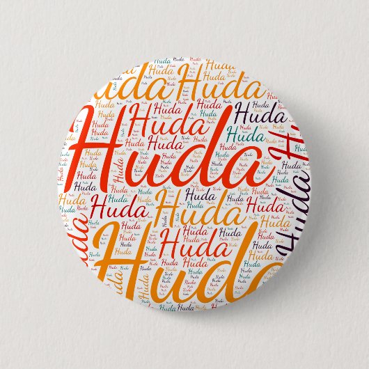 Huda Ronde Button 5,7 Cm (Voorkant)