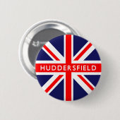 Huddersfield Britse vlag Ronde Button 5,7 Cm (Voorkant /achterkant)