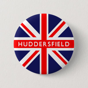 Huddersfield Britse vlag Ronde Button 5,7 Cm