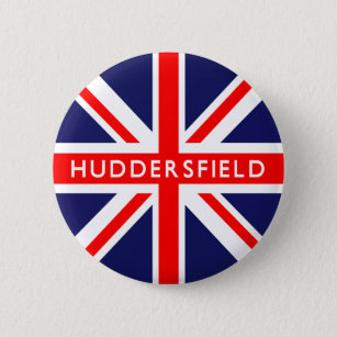 Huddersfield Britse vlag Ronde Button 5,7 Cm
