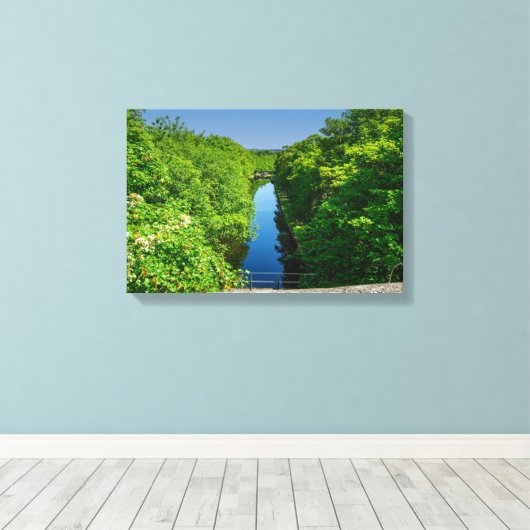 Huddersfield Broad Canal Canvas Afdruk (Insitu (Houten vloer))