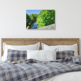 Huddersfield Broad Canal, Whitacre Mill Viaduct Canvas Afdruk