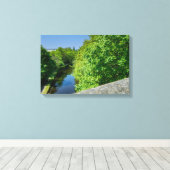 Huddersfield Broad Canal, Whitacre Mill Viaduct Canvas Afdruk (Insitu (Houten vloer))