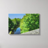 Huddersfield Broad Canal, Whitacre Mill Viaduct Canvas Afdruk (Voorkant)