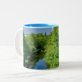 Huddersfield Broad Canal, Whitacre Mill Viaduct Tweekleurige Koffiemok