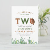 Huddle Up Football 2e verjaardagsfeestje Kaart (Staand voorkant)