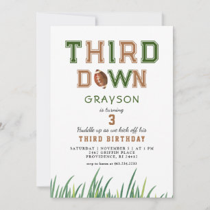 Huddle Up Football 3e verjaardagsfeestje Kaart
