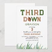 Huddle Up Football 3e verjaardagsfeestje Kaart (Voorkant / Achterkant)