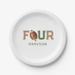 Huddle Up Football 4e verjaardagsfeestje Papieren Bordje