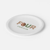 Huddle Up Football 4e verjaardagsfeestje Papieren Bordje (Gekanteld)