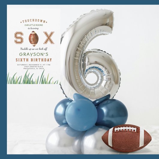 Huddle Up Football 6e verjaardagsfeest Kaart