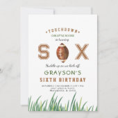 Huddle Up Football 6e verjaardagsfeest Kaart (Voorkant)