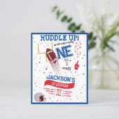 Huddle Up Rookie Football Budget 1e Verjaardag (Staand voorkant)