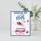 Huddle Up Rookie Football Budget Verjaardag Uitnod (Staand voorkant)