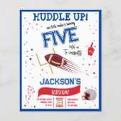 Huddle Up Rookie Football Budget Verjaardag Uitnod (Voorkant)