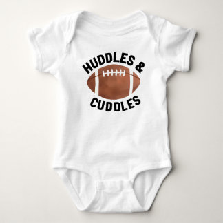 Huddles and Cuddles American Football Bal Design Romper