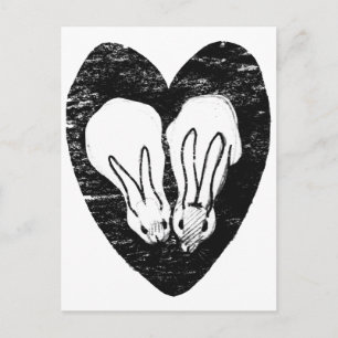 Huddling Rabbits Briefkaart