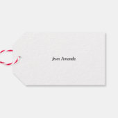 Huds en kussen. Valentijnsdag. Zwart-wit Cadeaulabel (Achterkant Horizontaal)