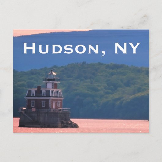 Hudson Athens Lighthouse - Hudson City Light, NY Briefkaart (Voorkant)