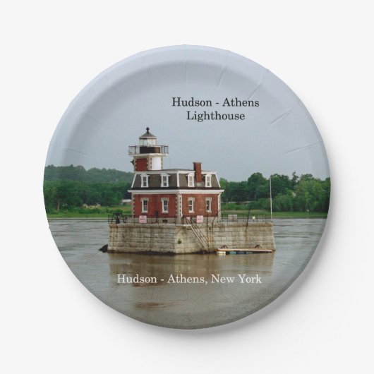 Hudson Athens Lighthouse papieren bord (Voorkant)