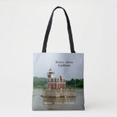 Hudson Athens vuurtoren over de hele canvas tas (Voorkant)