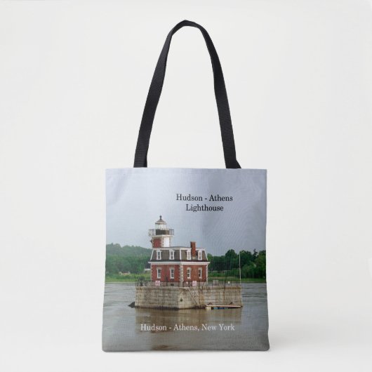 Hudson Athens vuurtoren over de hele canvas tas (Voorkant)