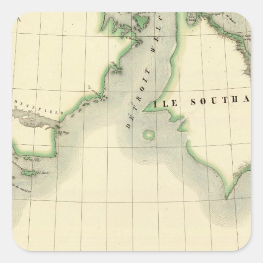 Hudson Bay 17 Vierkante Sticker (Voorkant)