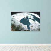 Hudson Bay Zee op 14 november 2005. Canvas Afdruk (Insitu (Houten vloer))