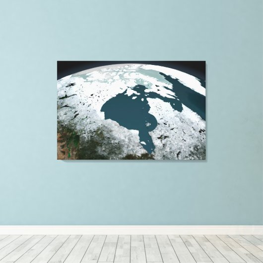 Hudson Bay Zee op 14 november 2005. Canvas Afdruk (Insitu (Houten vloer))