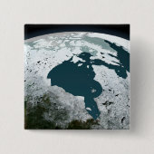 Hudson Bay Zee op 14 november 2005. Vierkante Button 5,1 Cm (Voorkant)