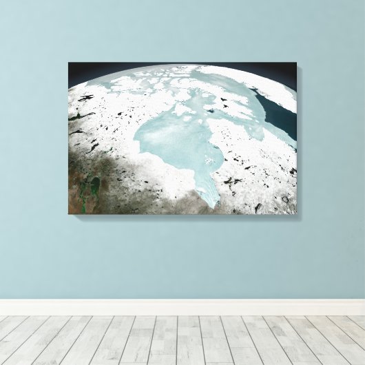 Hudson Bay Zee op 29 april 2006. Canvas Afdruk (Insitu (Houten vloer))