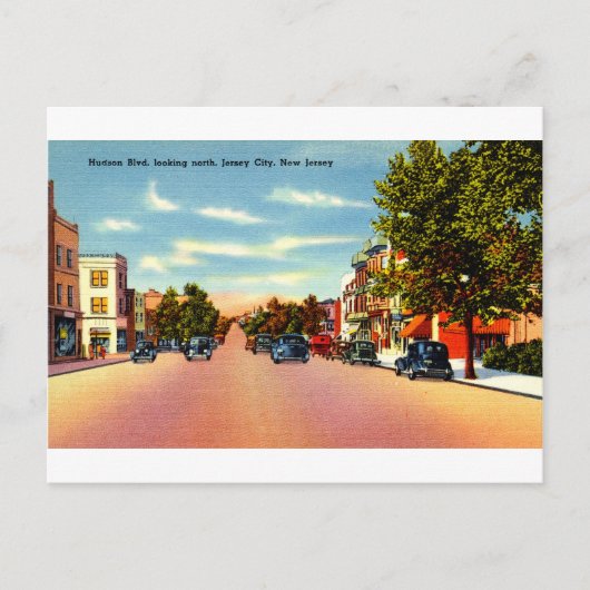 Hudson Blvd, Jersey City, Verenigde Staten Briefkaart (Voorkant)