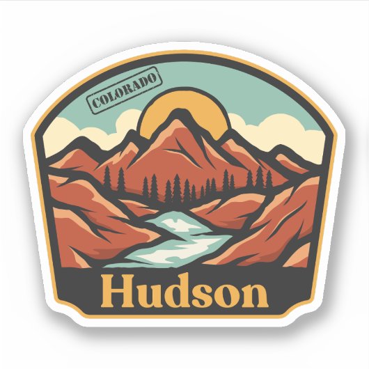 Hudson, Colorado Sticker (Voorkant)