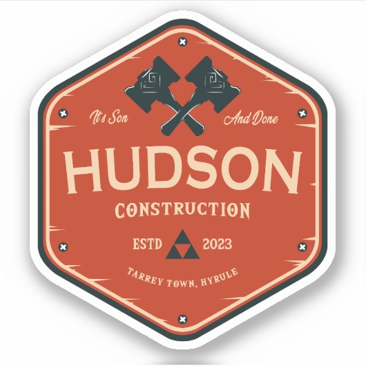 Hudson Construction Sticker (Voorkant)