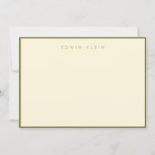 Hudson Groene Vlakke Nota Kaart 5"x7" Notitiekaartje (Voorkant)