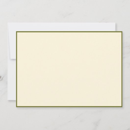 Hudson Groene Vlakke Nota Kaart 5"x7" Notitiekaartje (Achterkant)