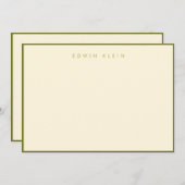 Hudson Groene Vlakke Nota Kaart 5"x7" Notitiekaartje (Voorkant / Achterkant)