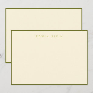 Hudson Groene Vlakke Nota Kaart 5"x7" Notitiekaartje