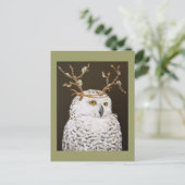 Hudson het briefkaart van de sneeuwuil (Staand voorkant)