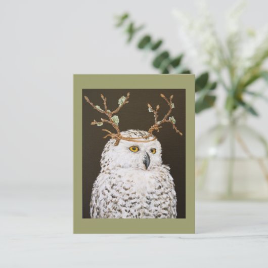Hudson het briefkaart van de sneeuwuil (Staand voorkant)