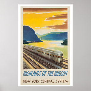 Hudson Highlands New York Central Railroad Antiek Poster