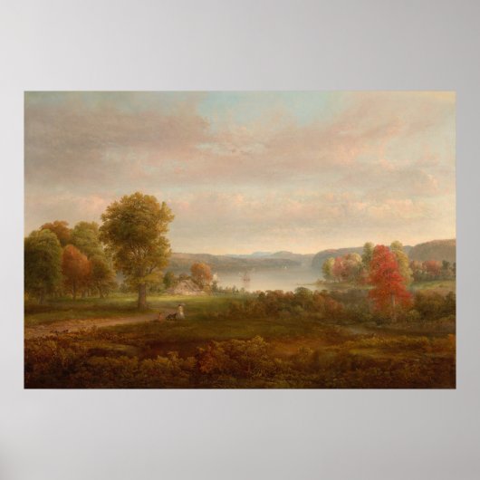 Hudson in het najaar - Thomas Doughty Fine Art Pos Poster (Voorkant)