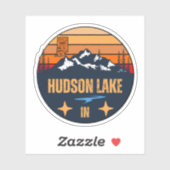 Hudson Lake, Indiana Sticker (Vel)